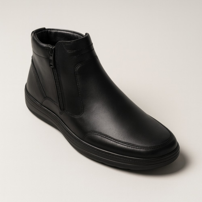 Men’s black winter boots Giorgio Minardi 1414 5066 made of genuine leather