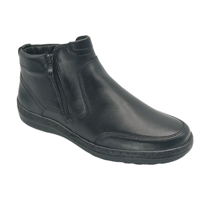 Men’s black winter boots Giorgio Minardi 1414 5066 made of genuine leather