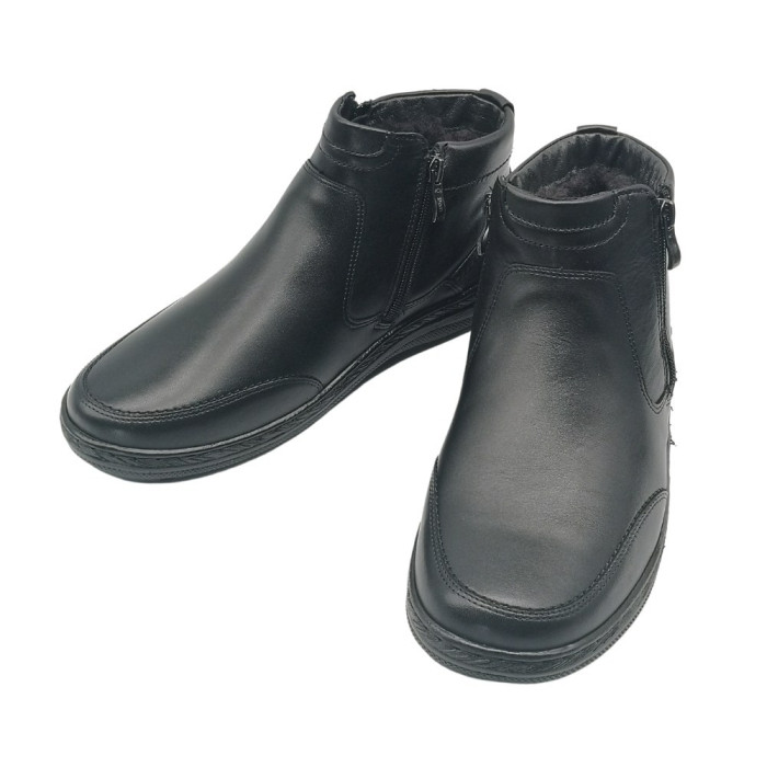 Men’s black winter boots Giorgio Minardi 1414 5066 made of genuine leather