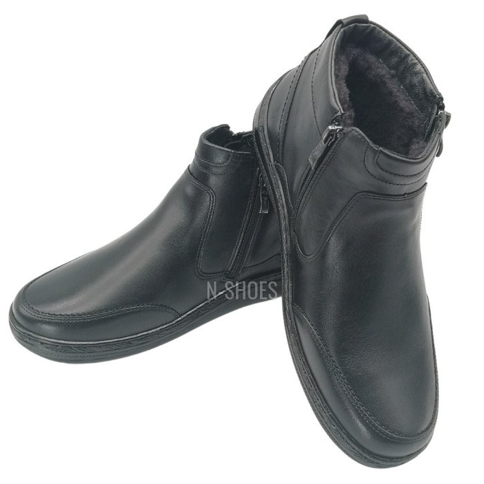 Men’s black winter boots Giorgio Minardi 1414 5066 made of genuine leather
