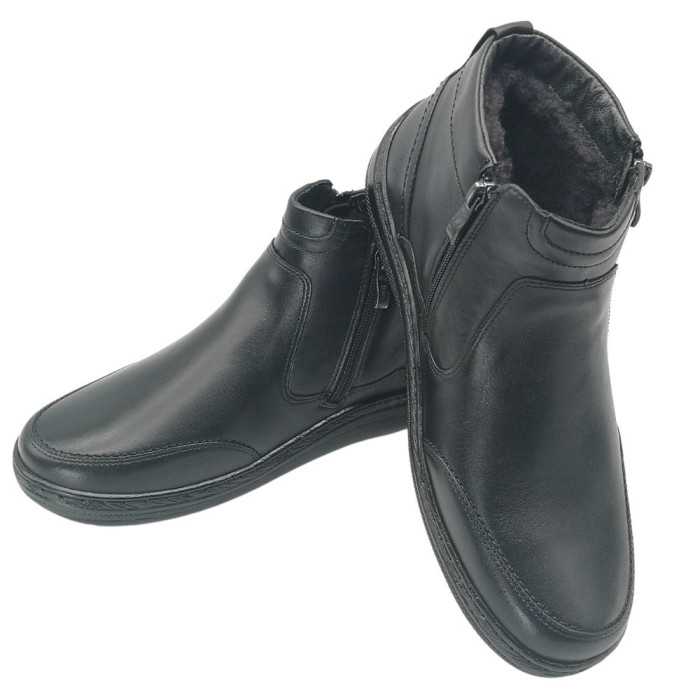 Men’s black winter boots Giorgio Minardi 1414 5066 made of genuine leather