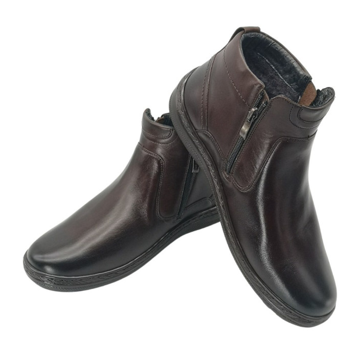 Men’s Winter Boots Giorgio Minardi 1415 5068 Made of Genuine Leather and Wool