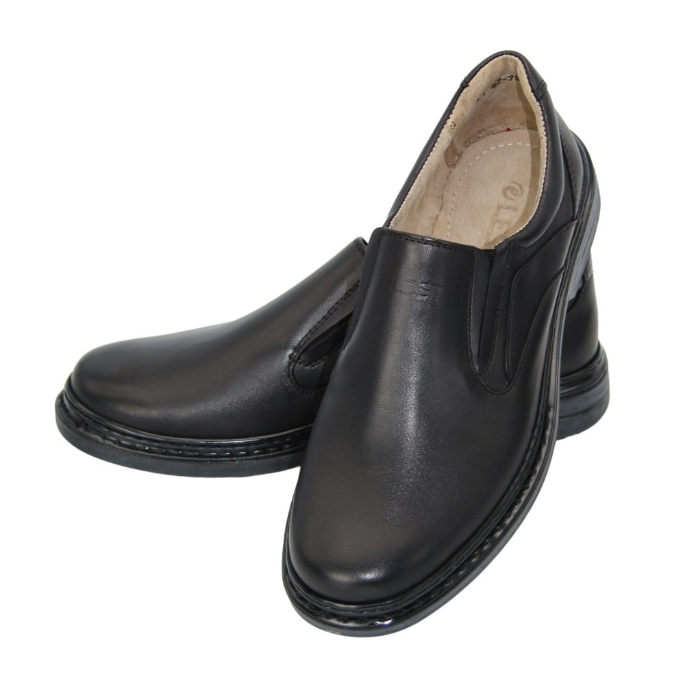 Мужские черные туфли Lesta (Польша) модель 5075