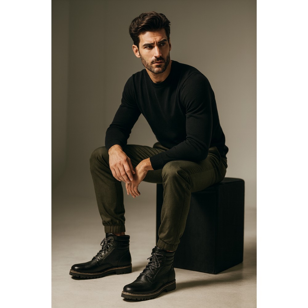 Buy Giorgio Minardi men’s winter boots with genuine leather and wool lining