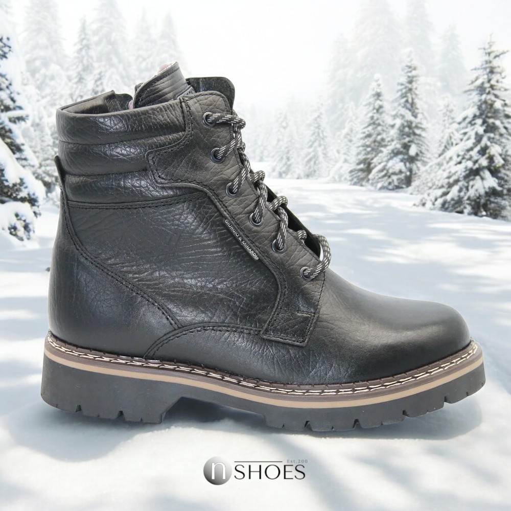 Зимові шкіряні черевики на натуральній вовні Giorgio Minardi (Польща) модель 5382-5116 