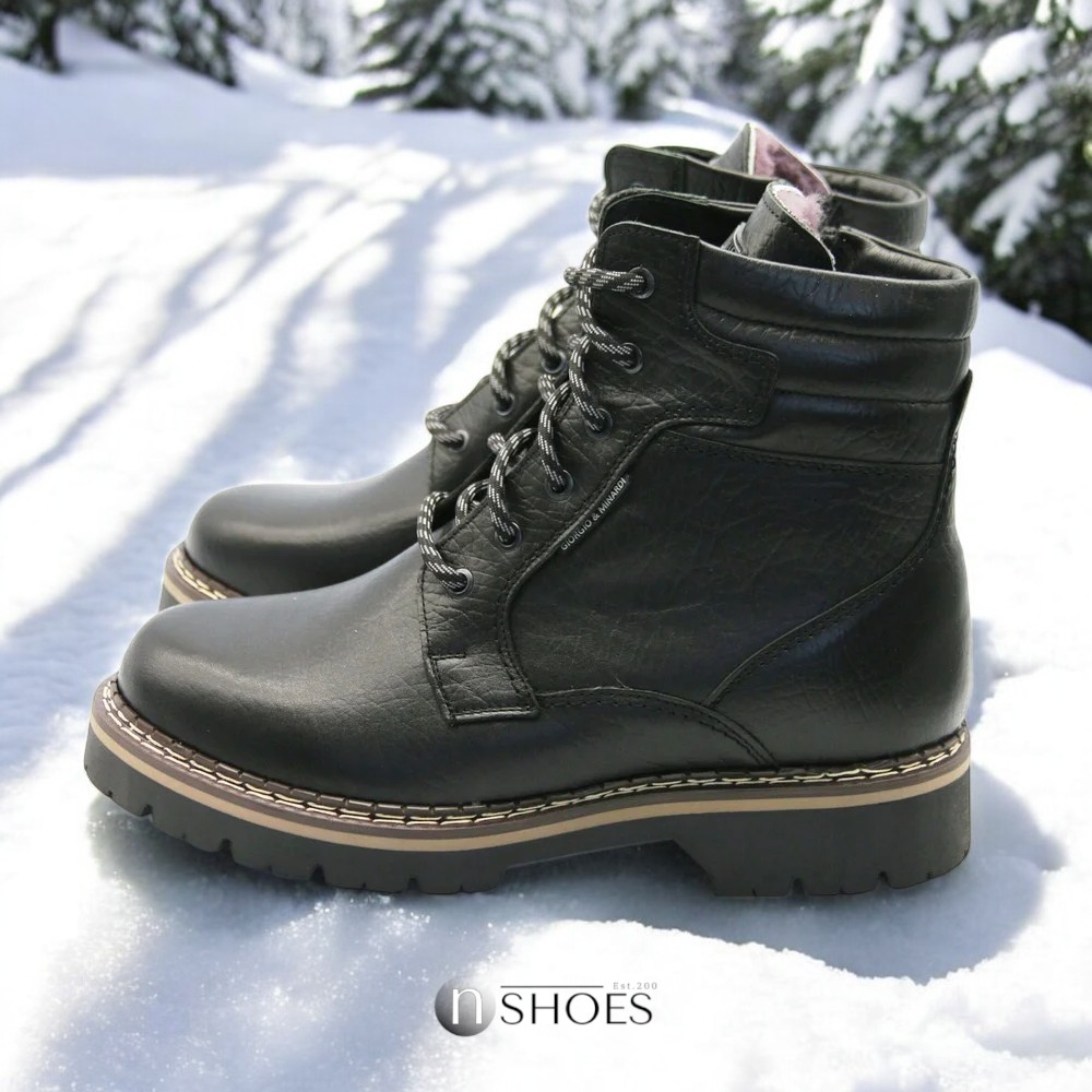 Зимові шкіряні черевики на натуральній вовні Giorgio Minardi (Польща) модель 5382-5116 