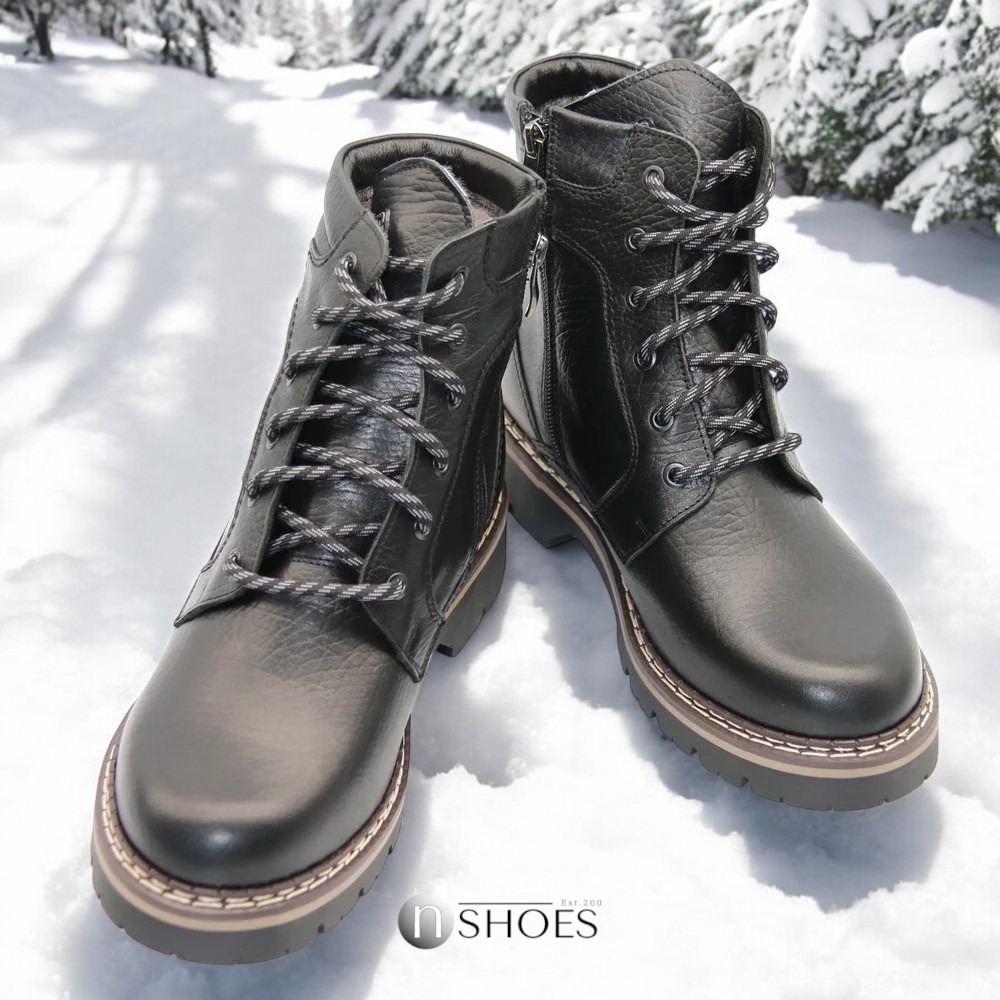 Зимові шкіряні черевики на натуральній вовні Giorgio Minardi (Польща) модель 5382-5116 