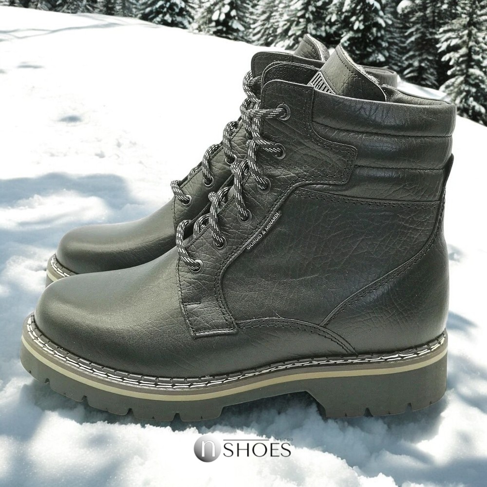 Зимові шкіряні черевики на натуральній вовні Giorgio Minardi (Польща) модель 5382-5116 
