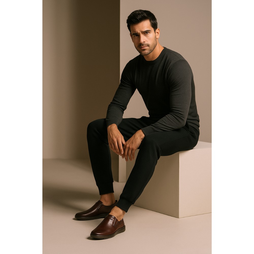 Мужские коричневые туфли комфорт Giorgio Minardi (Польша) модель 5202