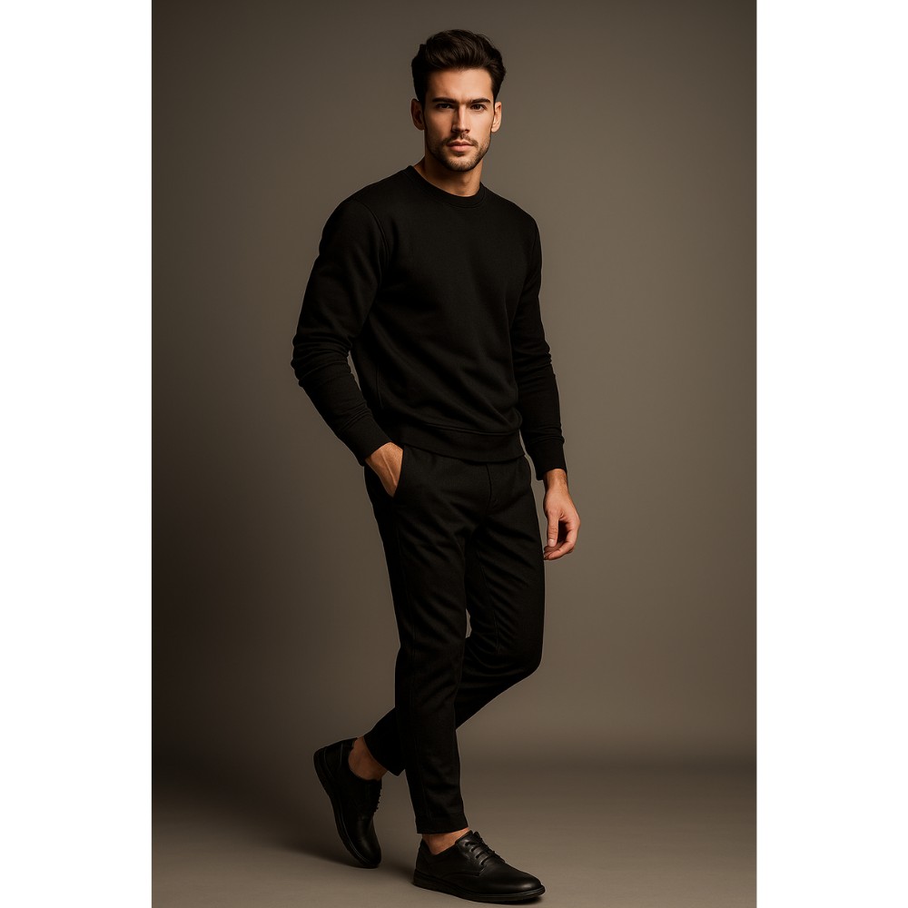 Мужские черные туфли комфорт Giorgio Minardi (Польша) модель 5204