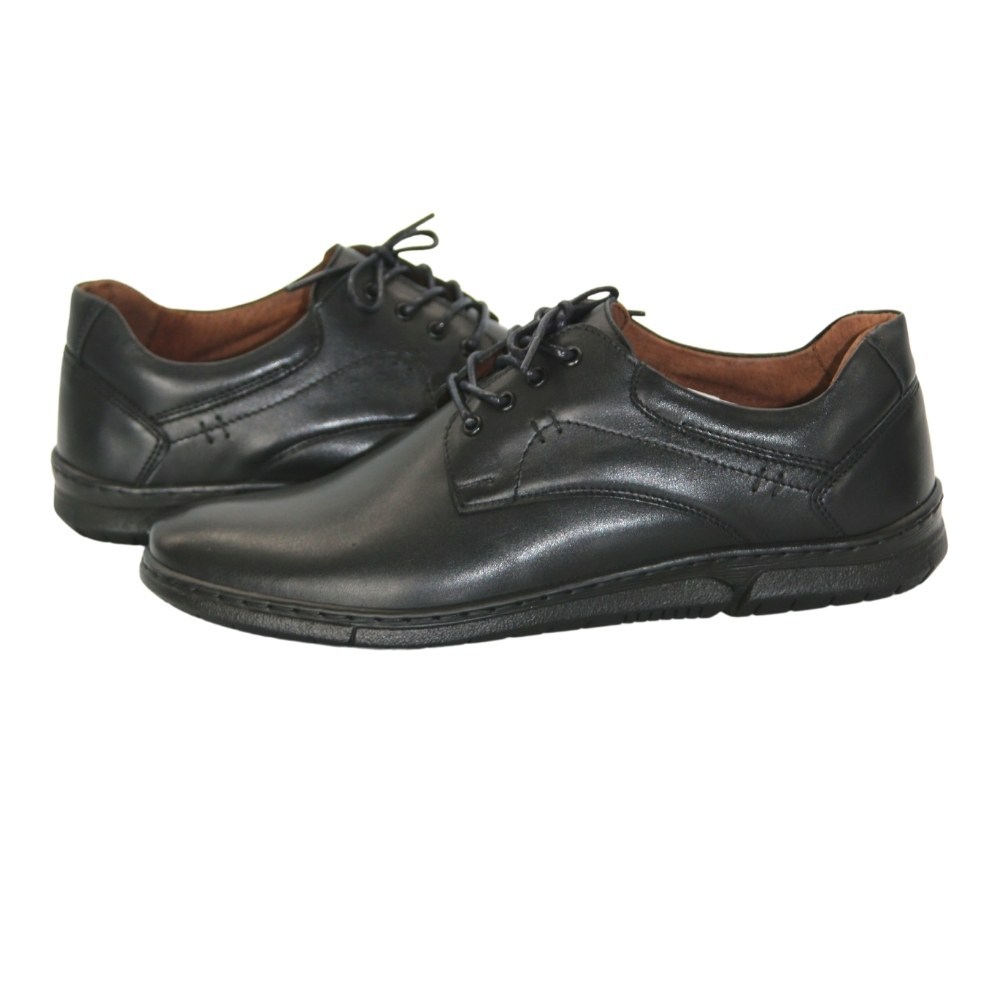 Мужские черные туфли комфорт Giorgio Minardi (Польша) модель 5204