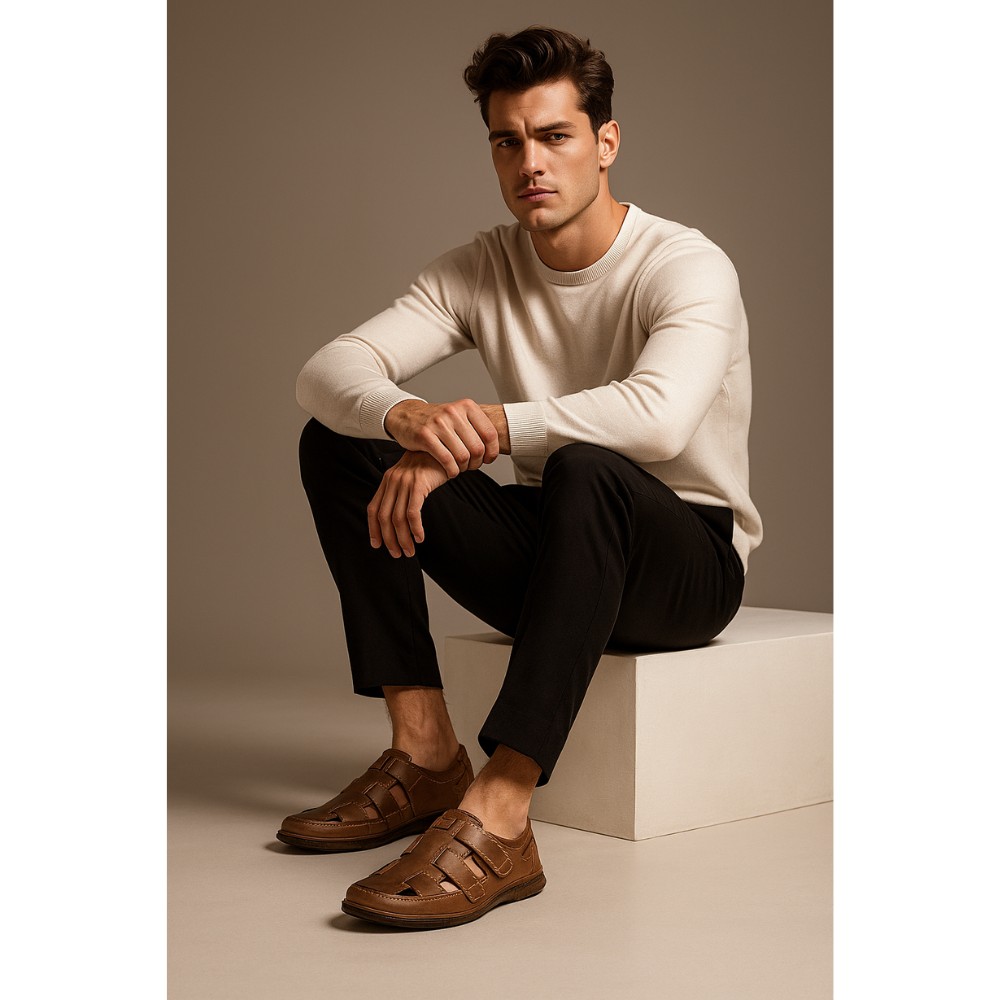 Чоловічі бежеві туфлі Giorgio Minardi by Pan (Польща) модель 5206