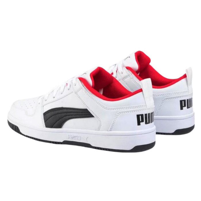 Снікерси Puma Rebound Layup Lo Sl 369866 01 White/Black/High Risk Red модель 5259
