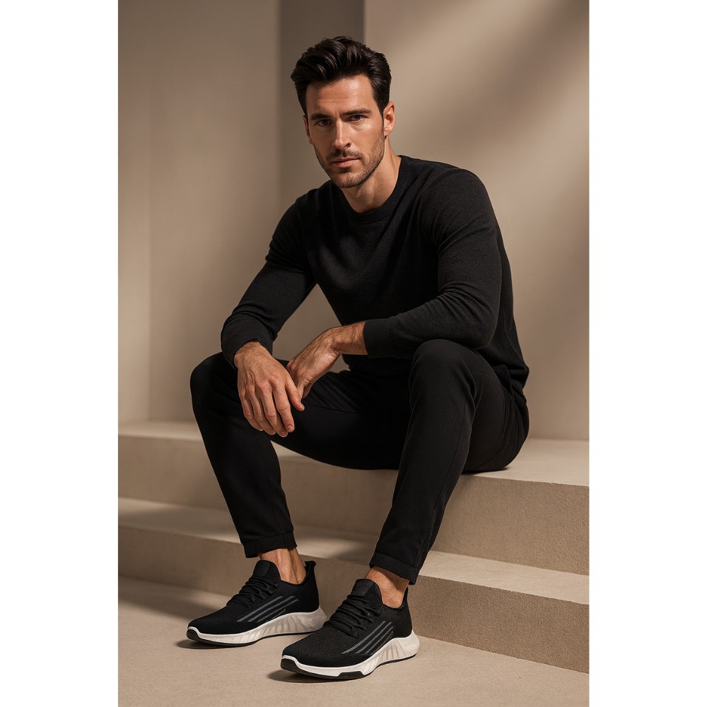 Чоловічі чорні літні кросівки Crosby Shoes 43710704-01E-5286