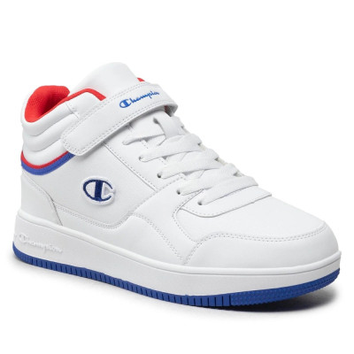 Мужские белые высокие кроссовки Champion США Rebound Vintage S21904-CHA-WW007 Wht-Rbl-Red-5333