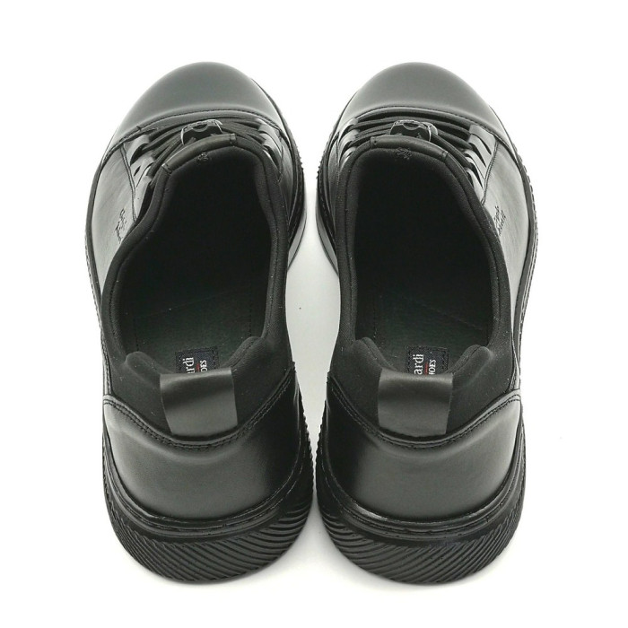 Купить мужские черные кожаные кроссовки Giorgio Minardi C21B-373 5377-5065