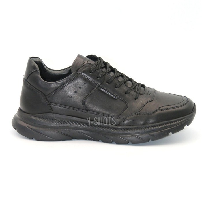 Buy men’s black leather sneakers Giorgio Minardi 1604 czarny 5378