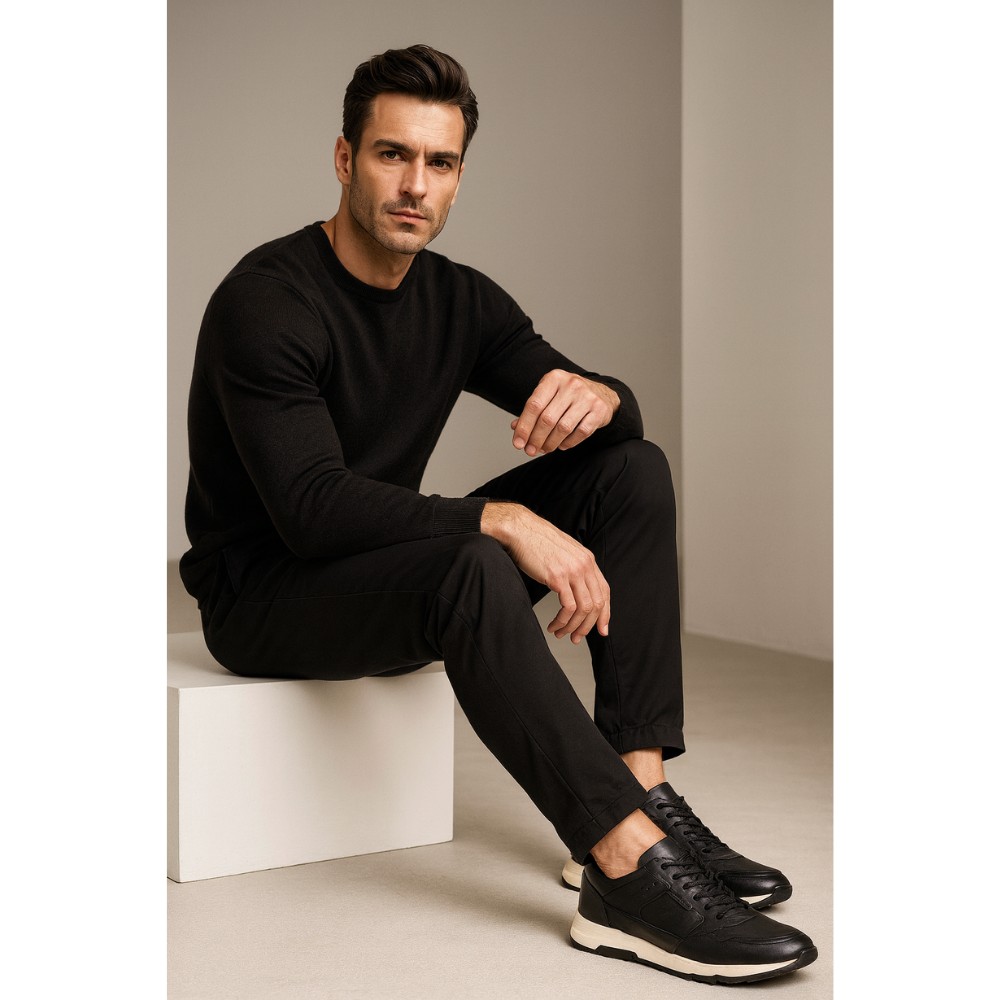 Чоловічі шкіряні кросівки Giorgio Minardi 1604 5379 czarny