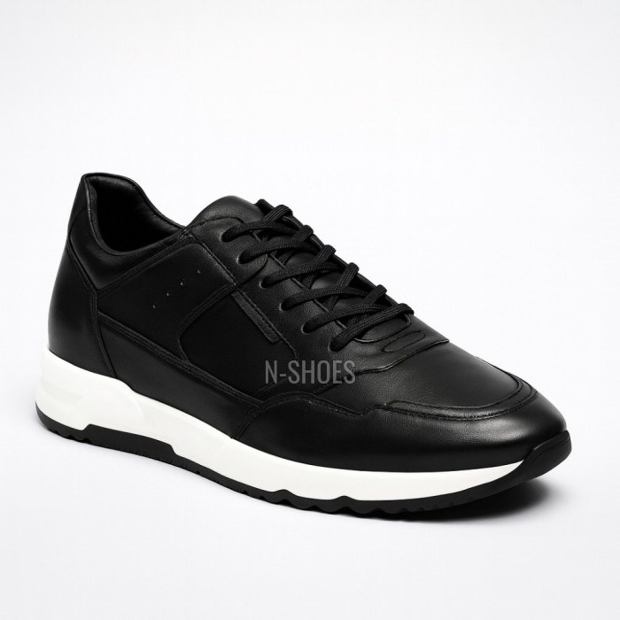 Men’s leather sneakers Giorgio Minardi 1604 5379 czarny