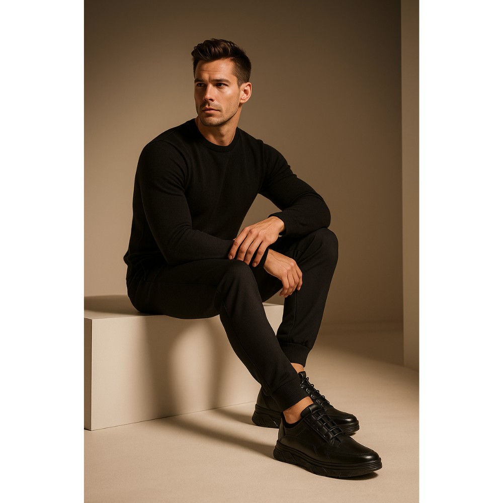 Мужские кожаные кроссовки Giorgio Minardi (Польша) модель 5380