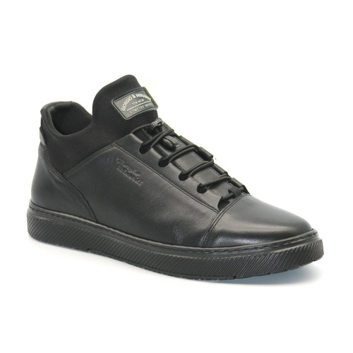Giorgio Minardi men's black leather high top sneakers with insulation 3921z-c21b 5381 Giorgio Minardi men's black leather high top sneakers with insulation 3921z-c21b 5381