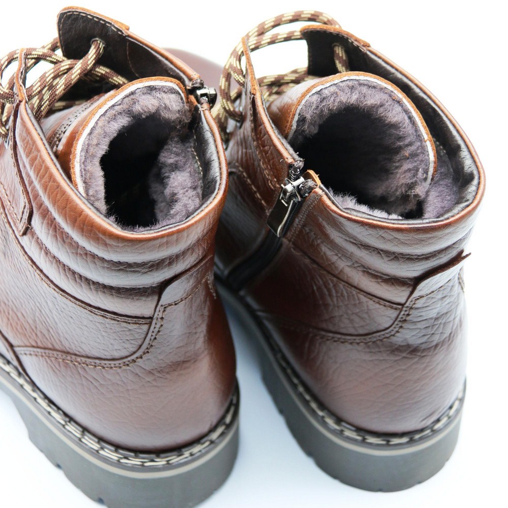 Зимові шкіряні черевики на натуральній вовні Giorgio Minardi (Польща) модель 5383