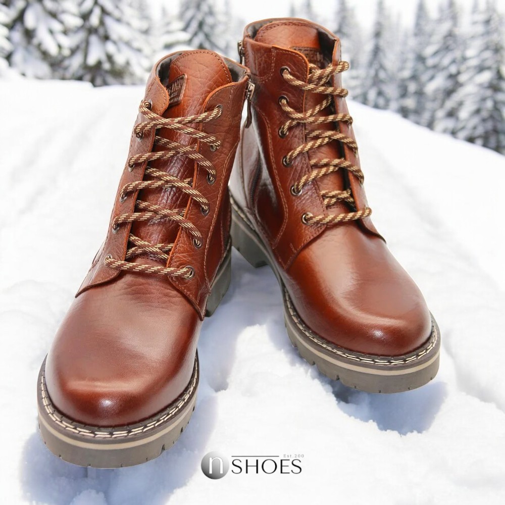 Зимові шкіряні черевики на натуральній вовні Giorgio Minardi (Польща) модель 5383