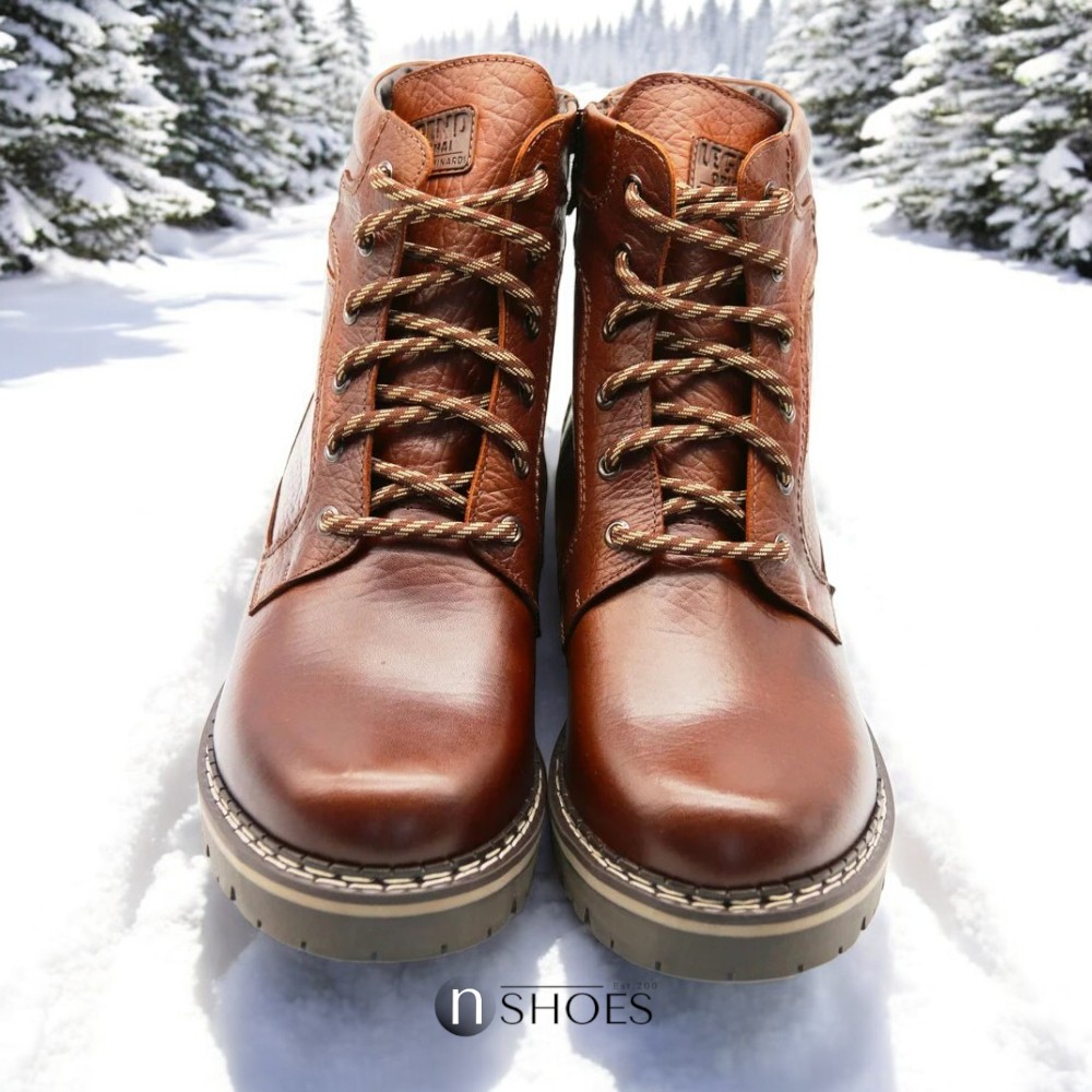 Зимові шкіряні черевики на натуральній вовні Giorgio Minardi (Польща) модель 5383