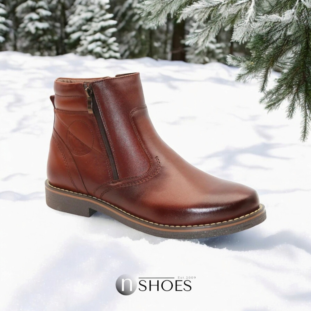 Зимові шкіряні черевики із натуральної вовни Giorgio Minardi (Польща) модель 5384