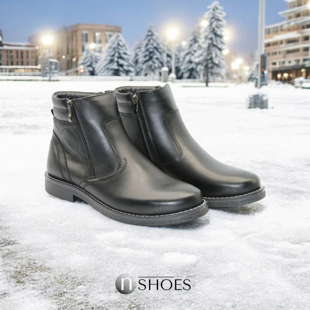 Чорні шкіряні черевики Giorgio Minardi (Польща) модель 5385-5115