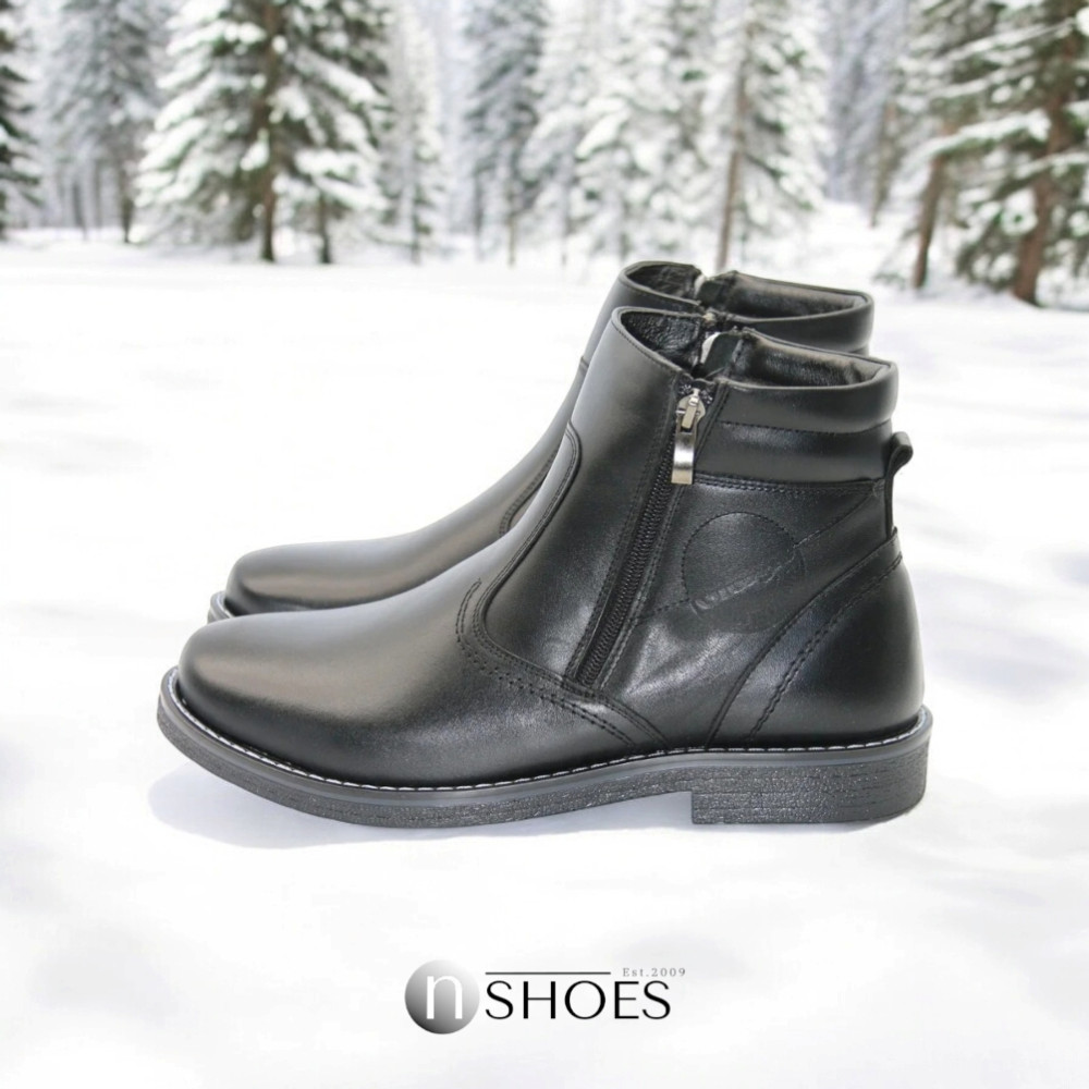 Чорні шкіряні черевики Giorgio Minardi (Польща) модель 5385-5115