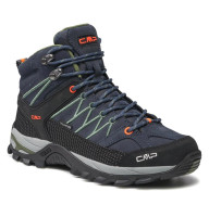 Мужские синие трекинговые ботинки CMP Rigel Mid Trekking Shoe Wp 3Q12947 Antracite Torba 51UG 5415