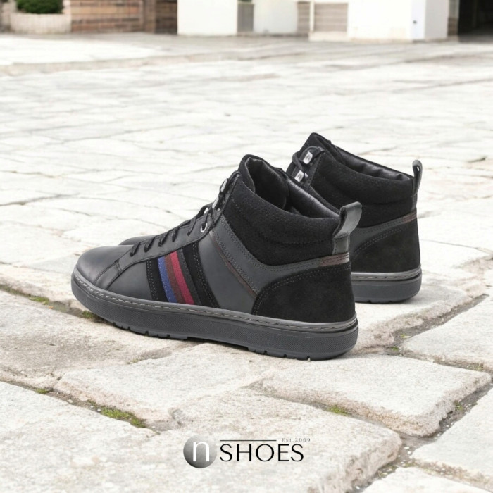 Buy Men’s Leather Sneakers Lasocki MB-SPOD-12 Black 5456