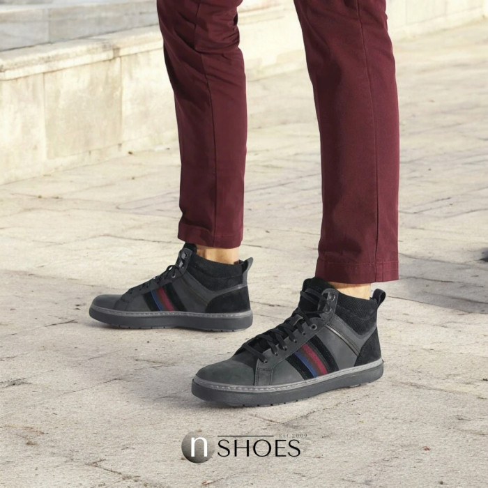 Buy Men’s Leather Sneakers Lasocki MB-SPOD-12 Black 5456