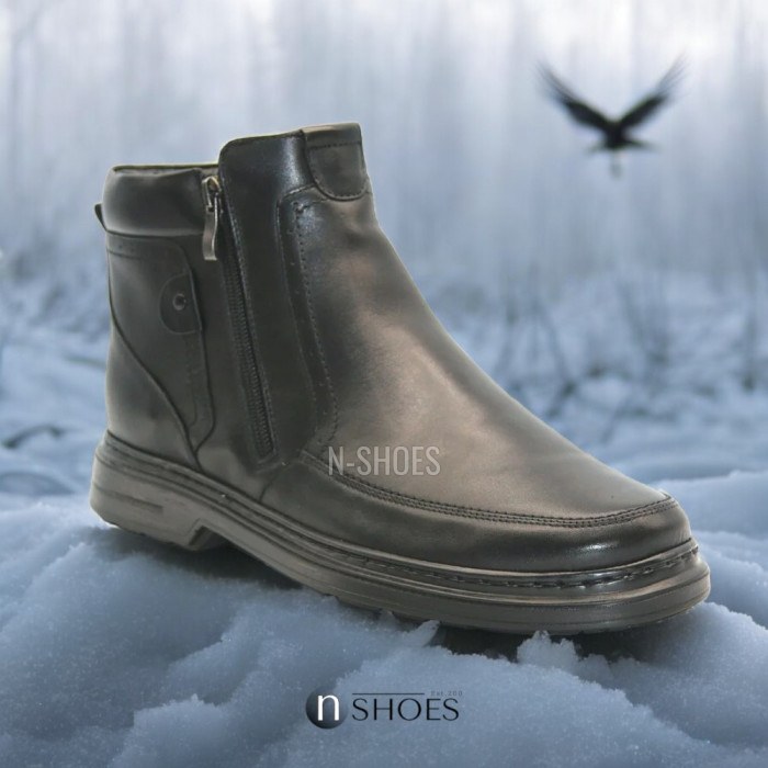 Buy men’s winter boots Giorgio Minardi 1348m czarny made of genuine leather
