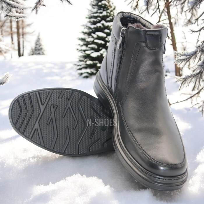 Buy men’s winter boots Giorgio Minardi 1348m czarny made of genuine leather