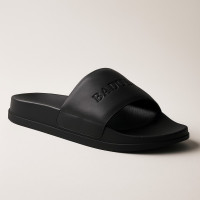 Men's black leather flip-flops Badura DARBY-14 MI08 5512