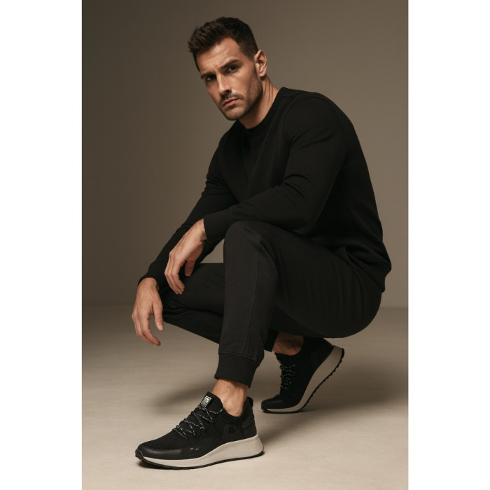 Мужские чёрные кроссовки Big Star Shoes KK174015 Black 5521