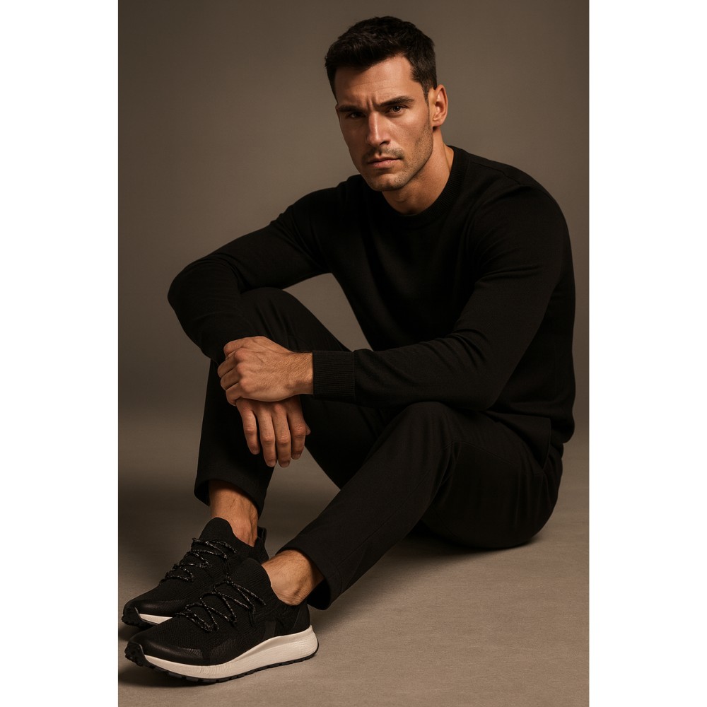 Чоловічі чорні кросівки Big Star Shoes KK174015 Black 5521