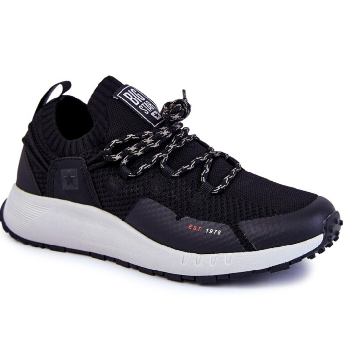 Мужские чёрные кроссовки Big Star Shoes KK174015 Black 5521