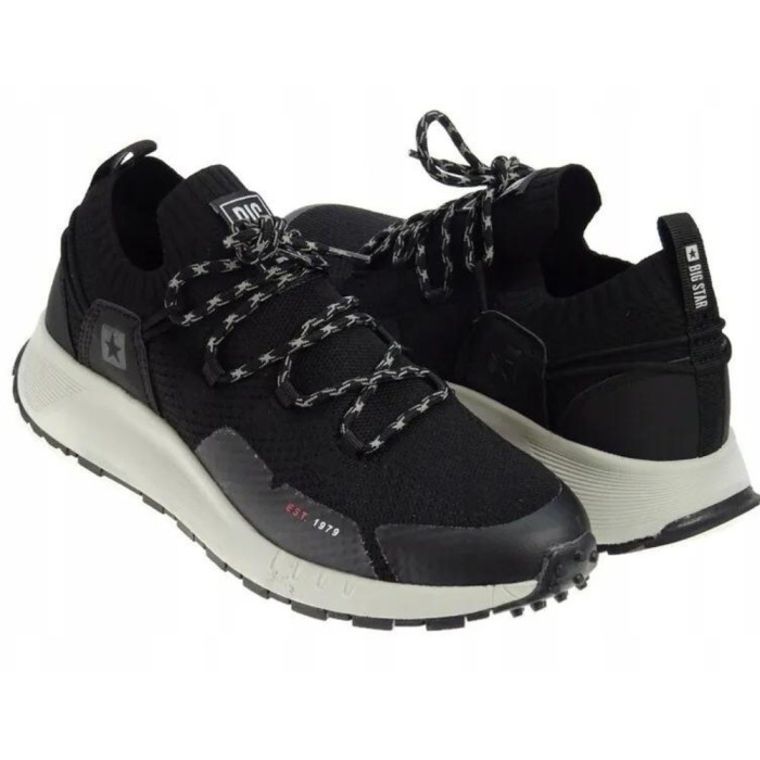 Мужские чёрные кроссовки Big Star Shoes KK174015 Black 5521