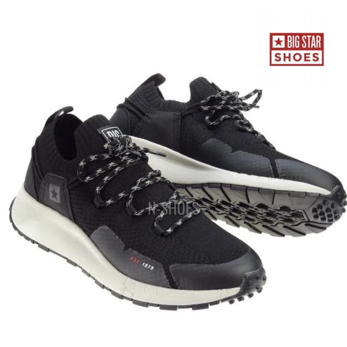 Men’s Black Sneakers Big Star Shoes KK174015 Black 5521