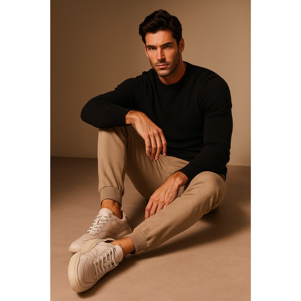 Мужские кожаные кроссовки Badura (Польша) модель 5539