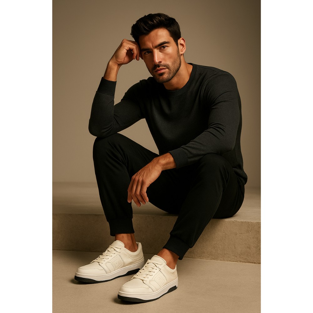 Мужские кожаные кроссовки Badura (Польша) модель 5564