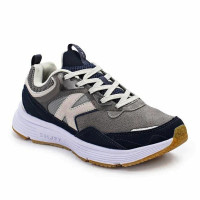 Men's gray and blue leather sneakers Kelme FLOW 19.352.0731 5581