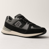 Мужские черно-серые кожаные кроссовки Badura GRAFTON-23 MB Black 5582