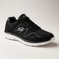 Men's black sneakers Skechers Flash Point 58350 BKGY 5653