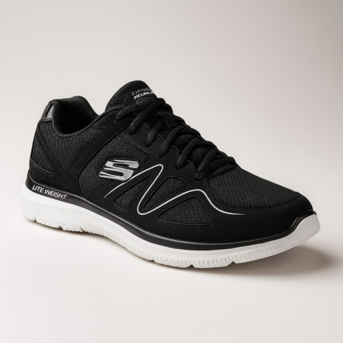 Men's black sneakers Skechers Flash Point 58350 BKGY 5653