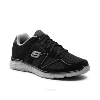 Men's black sneakers Skechers Flash Point 58350 BKGY 5653