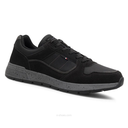 Men's black sneakers Lanetti MP07-01543-05B 5654